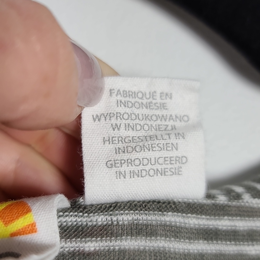 C & C CALIFORNIA Striped Gray and White 100% Linen Top Size Large - Picture 4 of 13